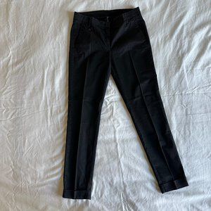 Manila grace women's black chino pant - Size: 6 US/40 IT